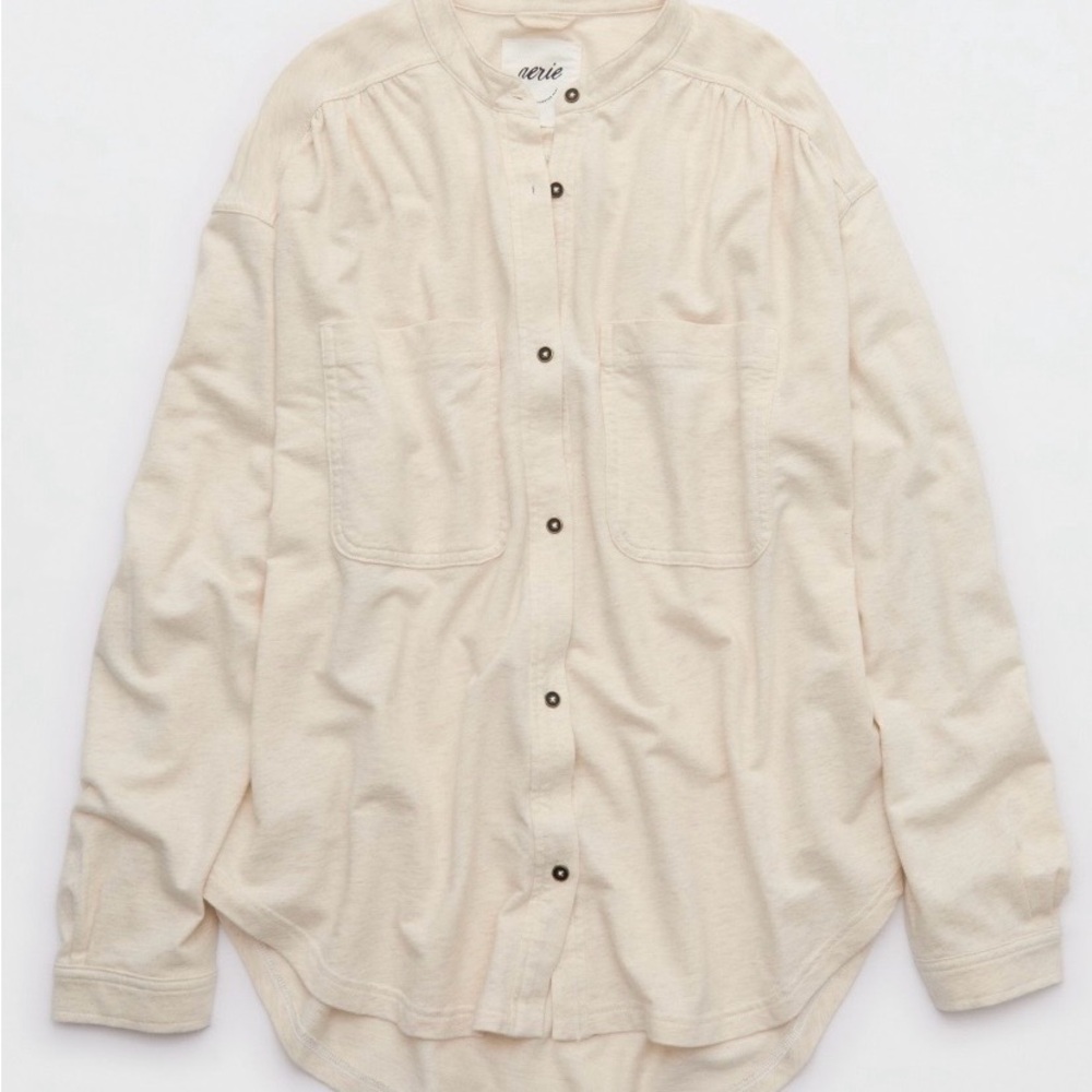 Aerie Cream Button Down Shirt
